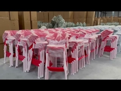 Sedie da pranzo in plastica stacking impermeabile Sedie da pranzo in plastica verde colorate