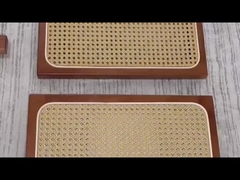 Sedie da pranzo in legno e canna per feste Sedie da pranzo in legno di rattan regolabili