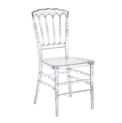 comprare Sedie Chiavari in resina trasparente con schiena alta fabbricazione online