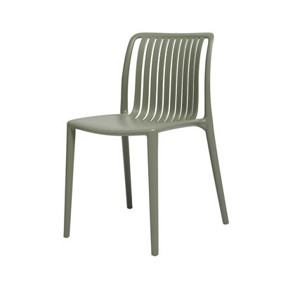 comprare Sedie da pranzo da patio in plastica a forma di L Sedie da pranzo da esterno in polipropilene da oliva fabbricazione online