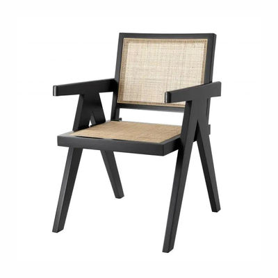 comprare Sedie da pranzo in legno e canna per feste Sedie da pranzo in legno di rattan regolabili fabbricazione online
