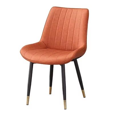comprare Moderno design elegante tappezzeria sedie da pranzo con gambe in metallo e pelle PU Prodotto dimensione W55 * D46 * H83cm fabbricazione online