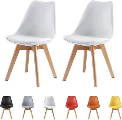 comprare Leggi di legno Sedie da pranzo Sedie in plastica bianca Per cucina Ristorante fabbricazione online