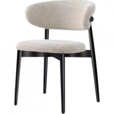 comprare Sedie per la sala da pranzo in legno nero in interno tessuto di velluto con gambe di metallo fabbricazione online