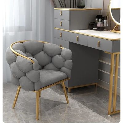 comprare Sedie da pranzo di velluto a ciuffo Sedie da pranzo imbottite in beige regolabili fabbricazione online