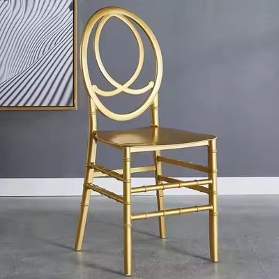 comprare Sedie Chiavari per sala impilabili oro bianco con cuscino in spugna per banchetti di hotel fabbricazione online
