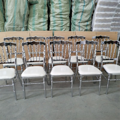 Sedie per eventi Stacked Napoleon Decor Party in metallo per hotel e matrimoni