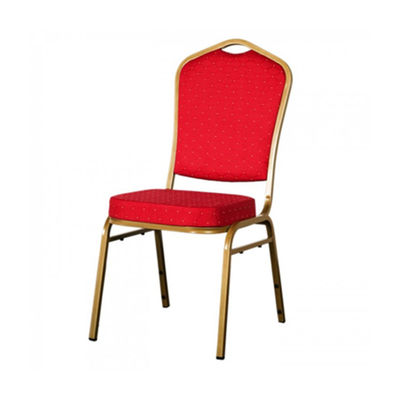 Sedie da sala con gambe in metallo personalizzate, impilabili, in tessuto, per matrimoni, hotel e banchetti